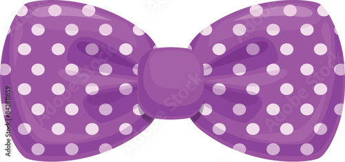 Purple bow tie with white polka dots is a stylish and fun accessory that can add a touch of personality to any outfit