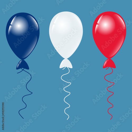 Red, white and blue balloon for the 4th of July 