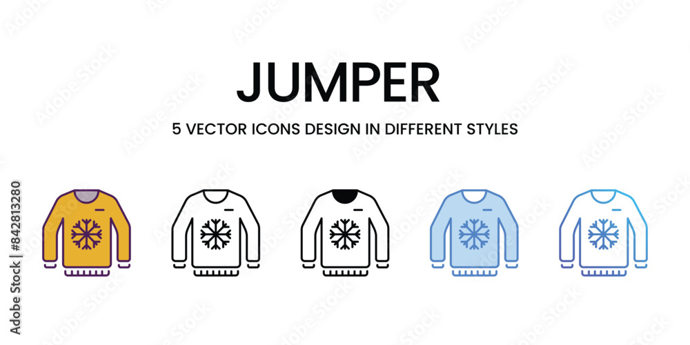 Jumper icons vector set stock illustration. Jumper icons vector set stock illustration.