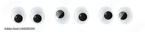 toy eyes cartoon safety wobbly flat style design vector
