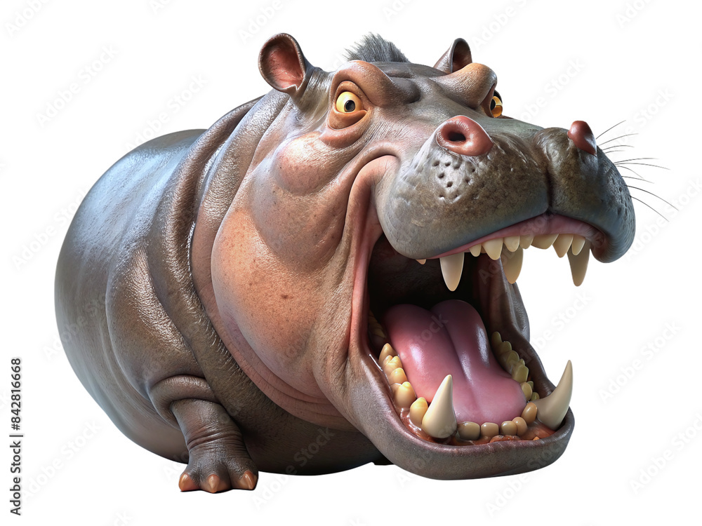friendly hippo hippopotamus friendly look camera open mouth transparent background friendly hippo hippopotamus friendly look camera open mouth transparent background