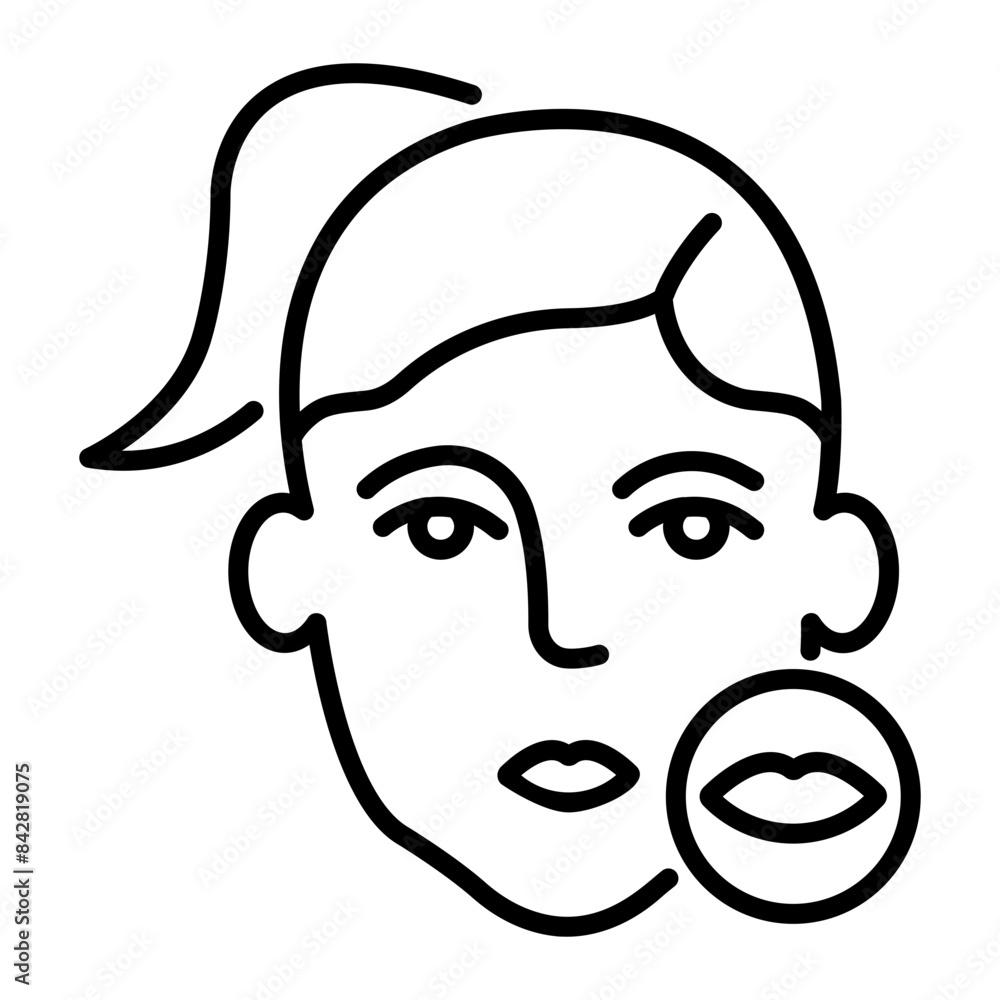 Download line style icon of facial analysis Download line style icon of facial analysis