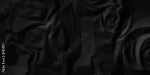 Black crumpled paper background texture pattern overlay. crinkled wrapper rumple wrinkled high resolution arts craft and Seamless black crumpled paper.	
