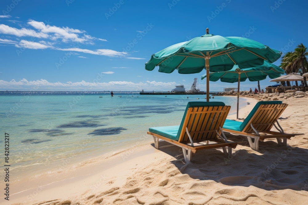 Smathers Beach, Key West White sands and crystal clear waters., generative IA Smathers Beach, Key West White sands and crystal clear waters., generative IA