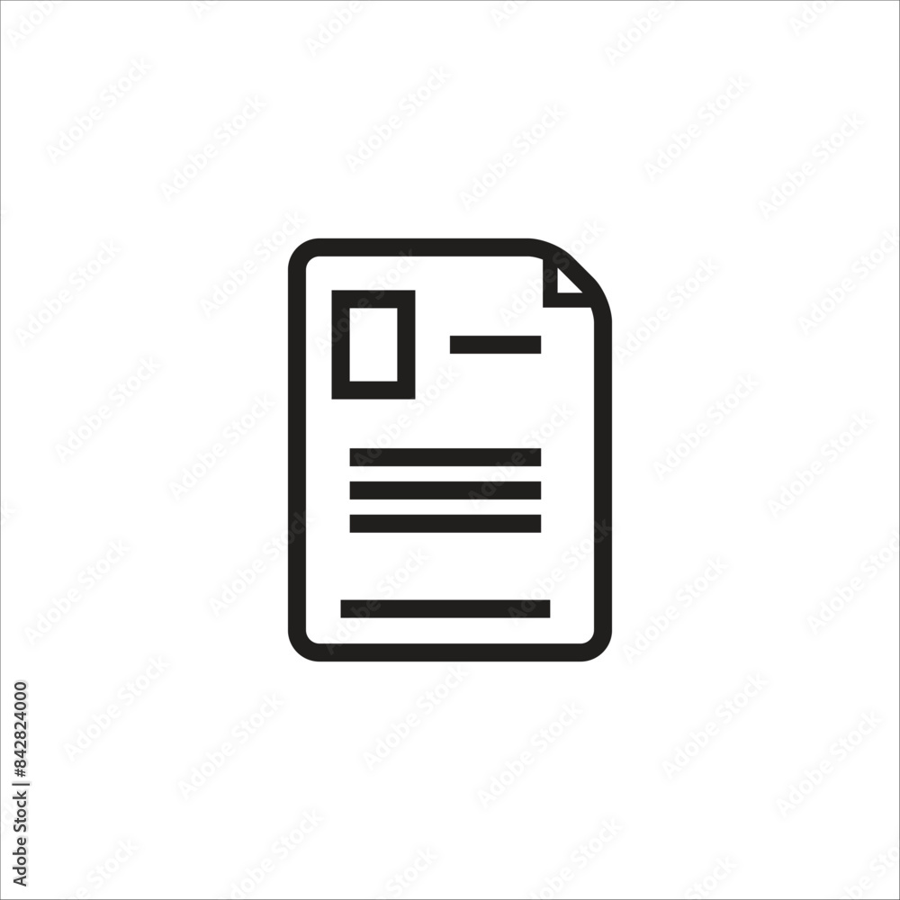 paper vector icon line template paper vector icon line template