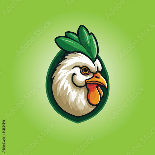 Hen logo design Royalty Free Vector