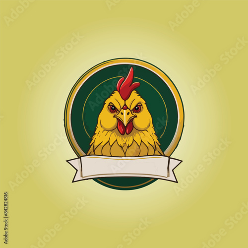Hen logo design Royalty Free Vector