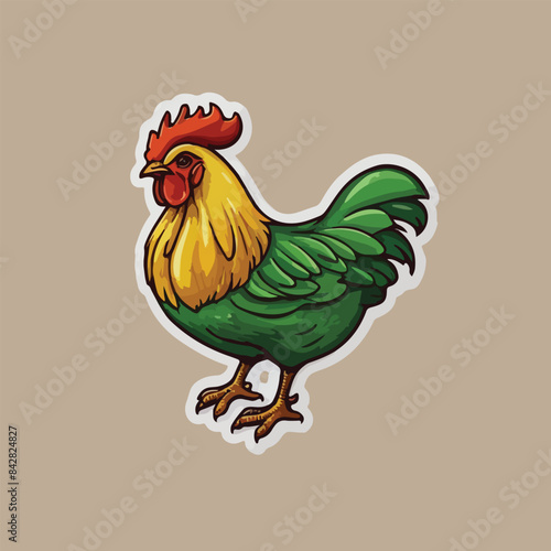 Hen logo design Royalty Free Vector