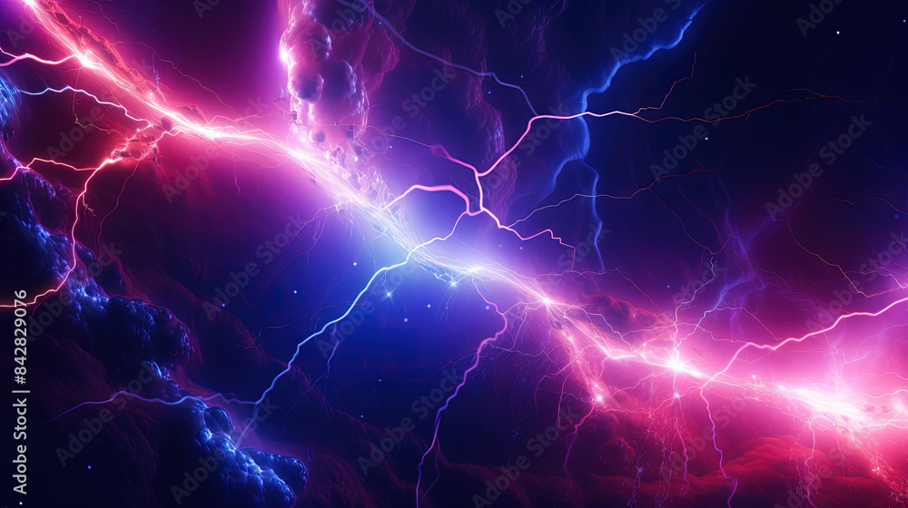 Fractal line of colorful lightning bolts. Abstract energy burst background. Fractal line of colorful lightning bolts. Abstract energy burst background.