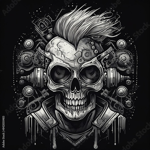 skull with wings