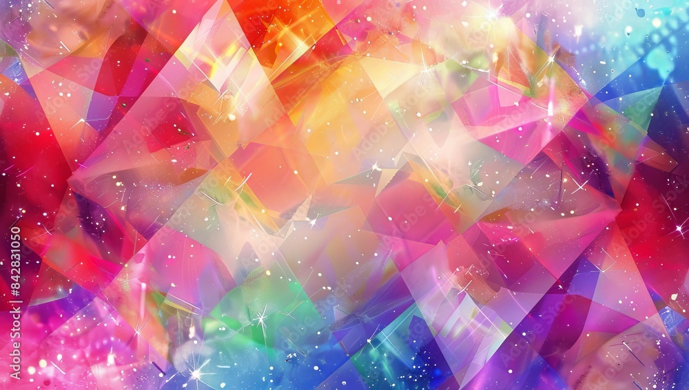 Abstract background illustration with shiny objects in foreground and colorful detailed background Abstract background illustration with shiny objects in foreground and colorful detailed background