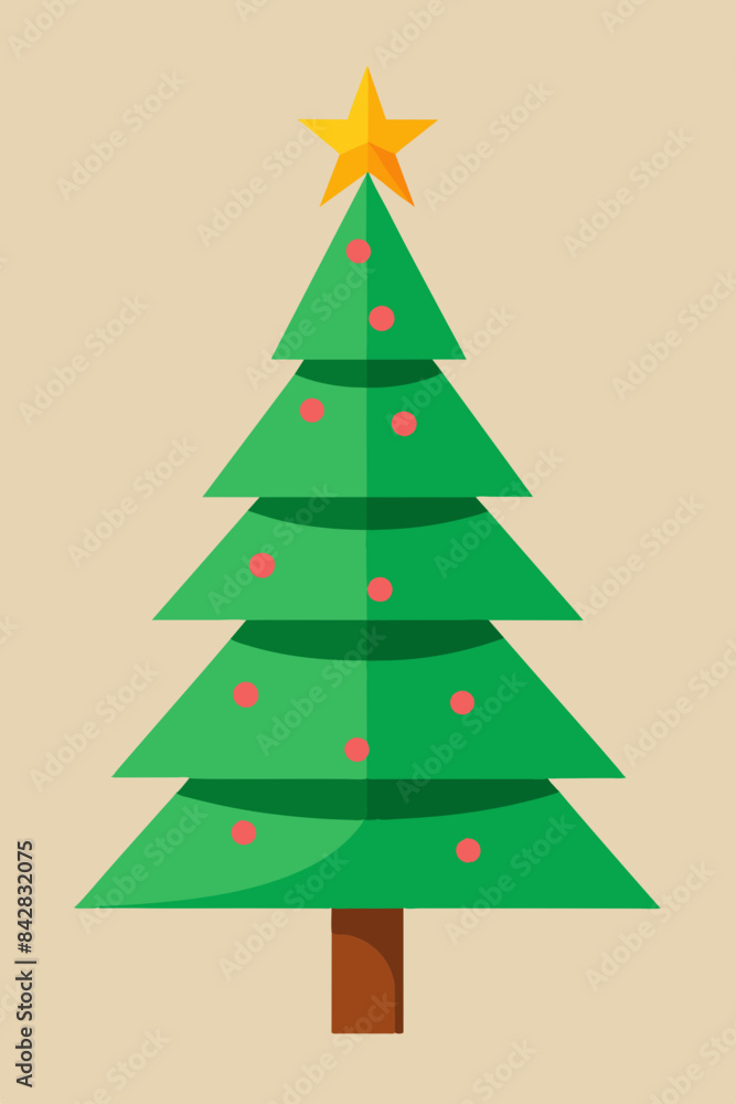 Green Christmas tree vector illustration Green Christmas tree vector illustration