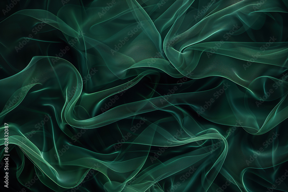 close up horizontal illustration of a transparent dark green waves abstract background close up horizontal illustration of a transparent dark green waves abstract background
