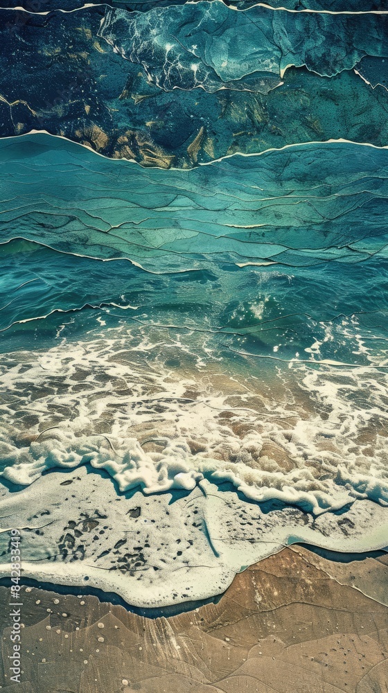 3D Layered Paper Beach View: Dark Blue Stereogram in 4K with High Definition Drop Shadow 3D Layered Paper Beach View: Dark Blue Stereogram in 4K with High Definition Drop Shadow