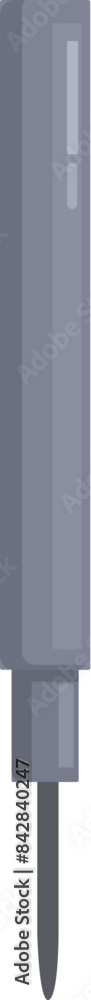 Simple illustration of a grey marker pen with its cap off, ready for drawing or writing Simple illustration of a grey marker pen with its cap off, ready for drawing or writing