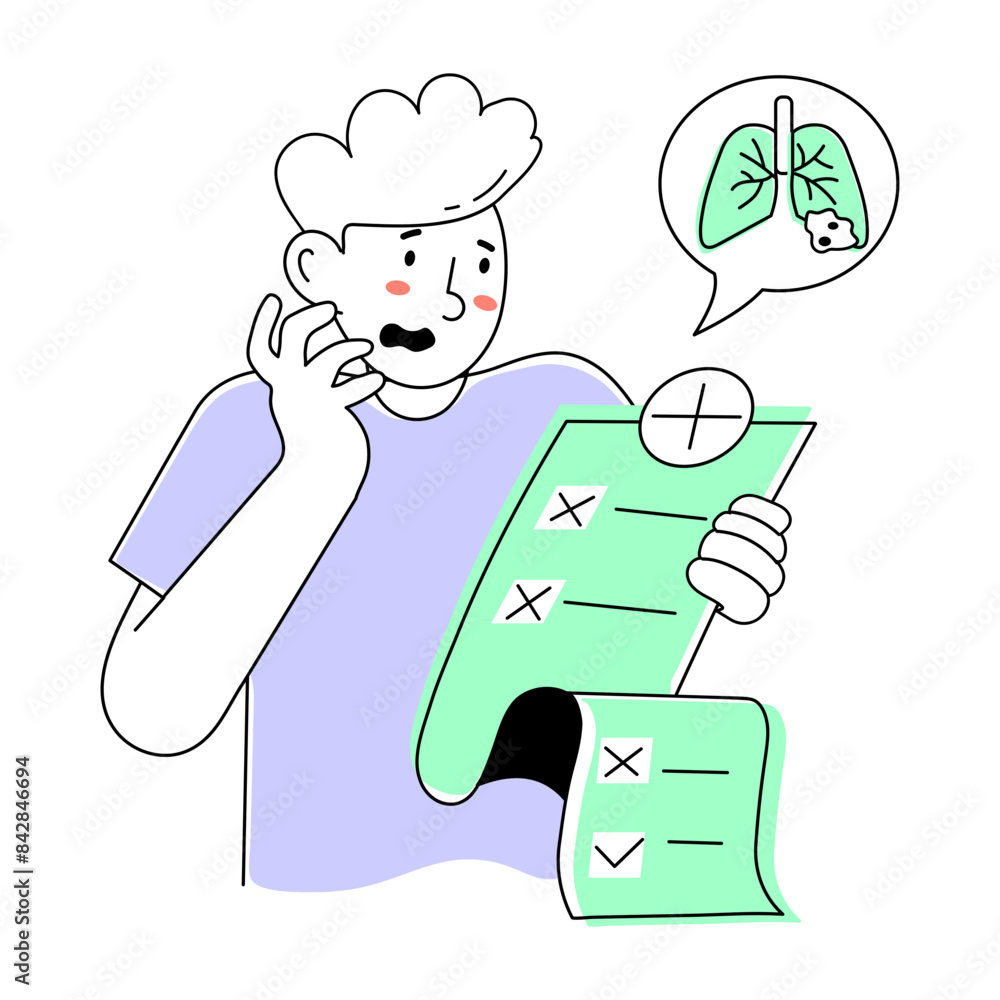 A scalable doodle mini illustration of patient report A scalable doodle mini illustration of patient report