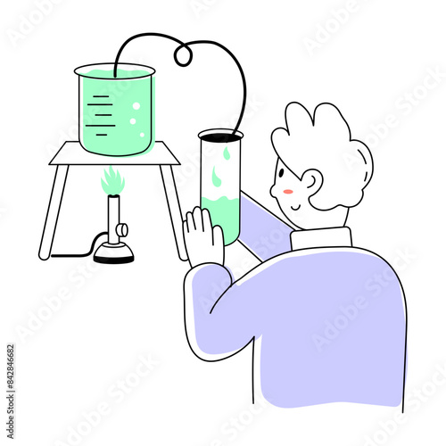 Download doodle mini illustration of lab practical 
