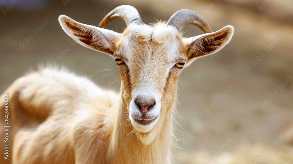 Fototapeta premium An image of a tan goat