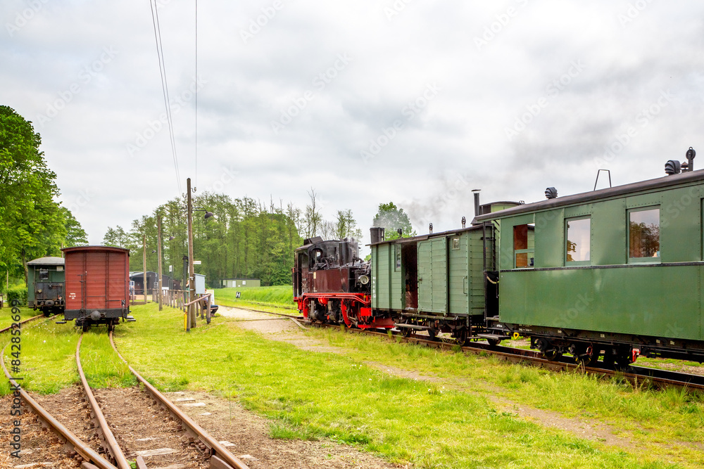 Obraz premium Kleinbahn, Prignitz, Lindenberg, Groß Pankow, Brandenburg, Deutschland 