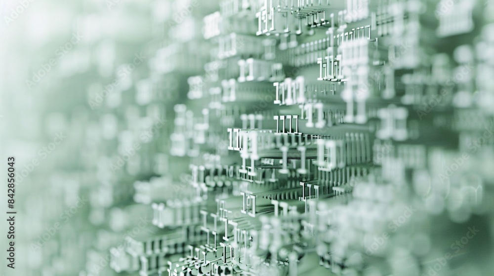 Abstract Green Digital Circuit Board with Binary Code, Symbolizing Technology and Innovation -digital background -Generative AI Abstract Green Digital Circuit Board with Binary Code, Symbolizing Technology and Innovation -digital background -Generative AI