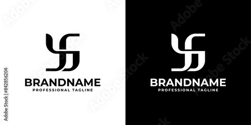Letters YS Monogram Logo, suitable for any business with SY or YS initials