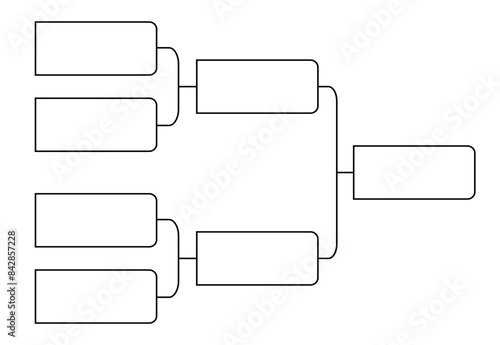 4 team tournament bracket championship template vector 10 eps