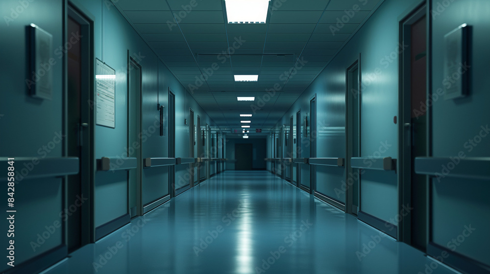 Tranquil Night: Hospital's Silent Vigil Tranquil Night: Hospital's Silent Vigil