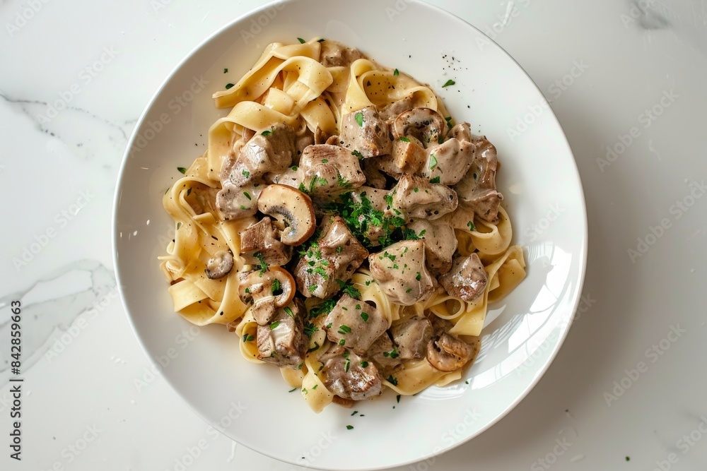 Creamy Mushroom Beef Stroganoff With Tender Fettuccine Creamy Mushroom Beef Stroganoff With Tender Fettuccine