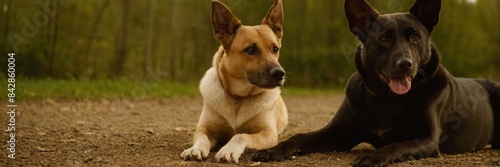 Dog playtime and happy moments
