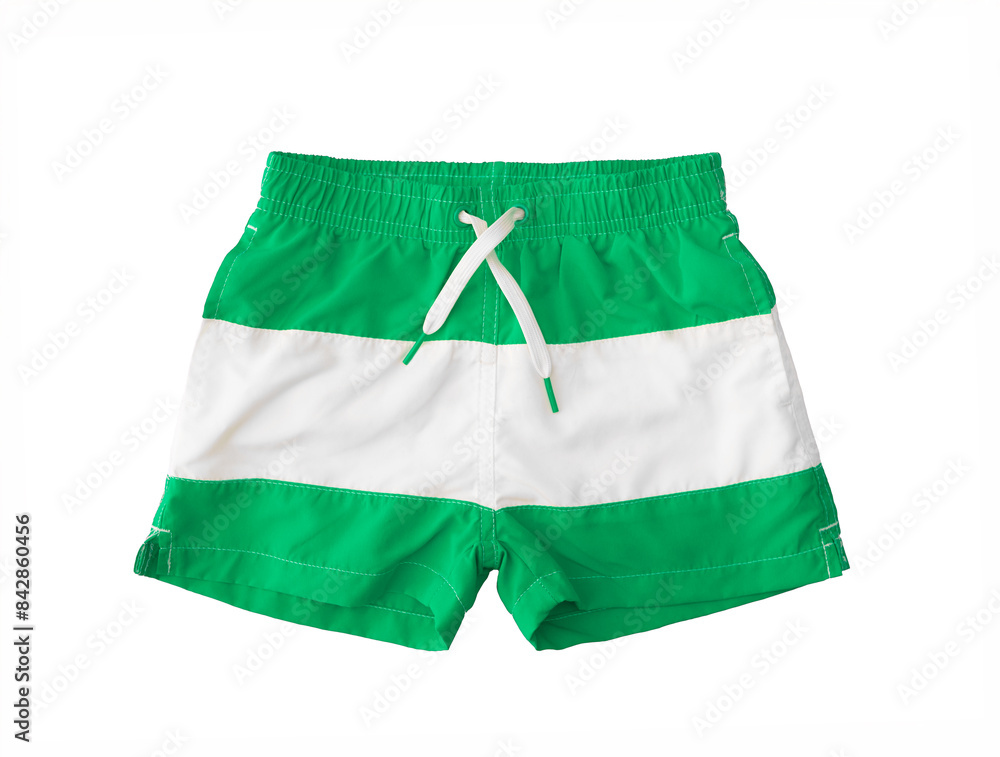 Men shorts for swimming on a white background Men shorts for swimming on a white background