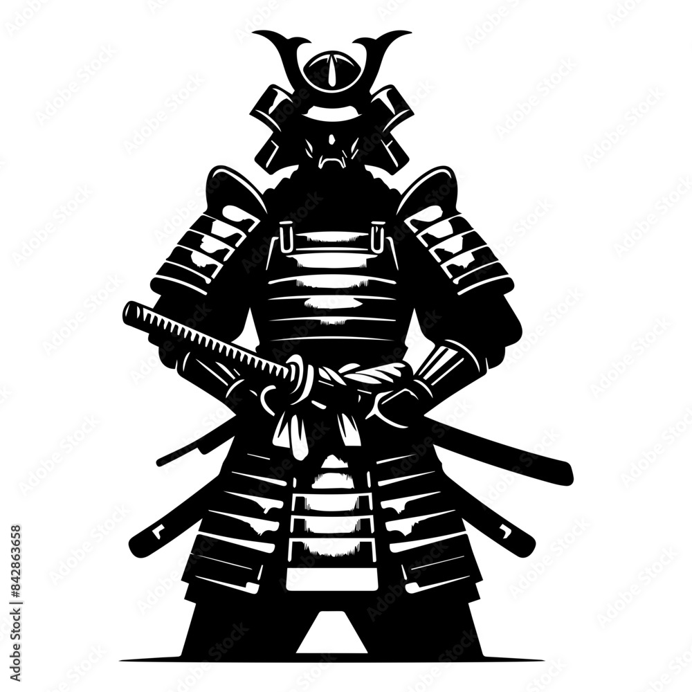 Fototapeta premium samurai warrior character illustration 