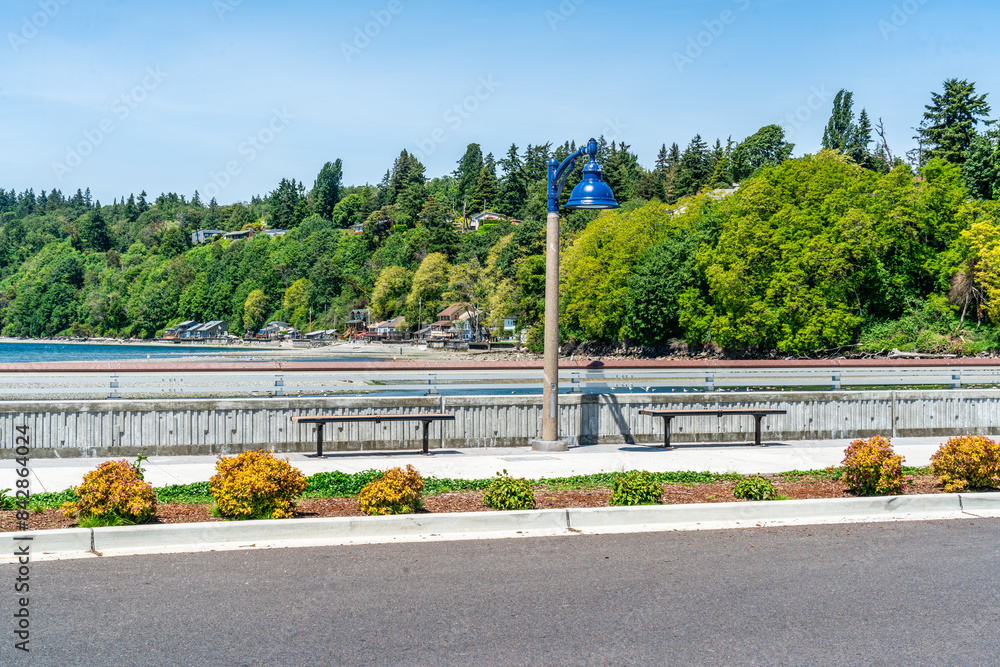 Naklejka premium Des Moines Pier Walkway