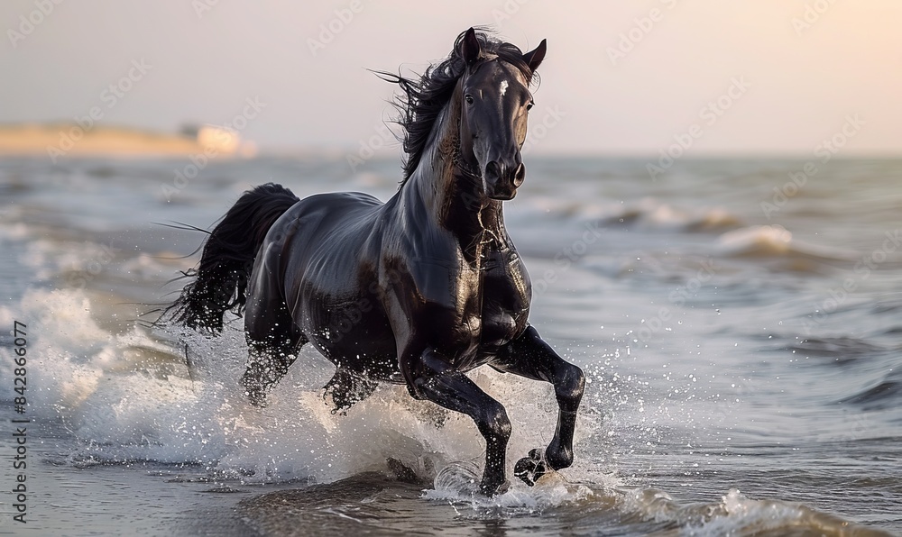 commercial photo of an Arabian horse, horse, mare, stallion. commercial photo of an Arabian horse, horse, mare, stallion.
