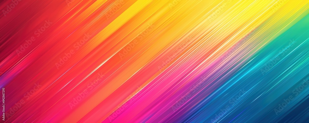 Vibrant abstract background with diagonal lines and gradient colors ranging from red, orange, yellow, green, blue, to purple. Symbol of pride month Vibrant abstract background with diagonal lines and gradient colors ranging from red, orange, yellow, green, blue, to purple. Symbol of pride month