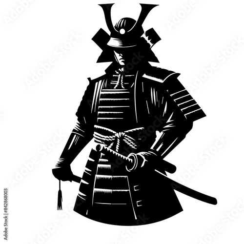 samurai warrior character illustration
