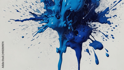 blue ink splashes
