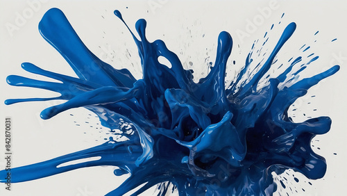 blue ink splashes