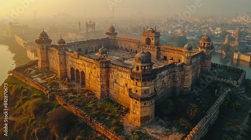 Wallpaper Mural Overhead view of the architectural marvel of the Lahore Fort Torontodigital.ca