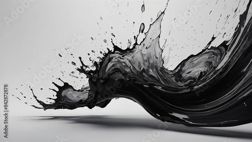 splash isolated on black