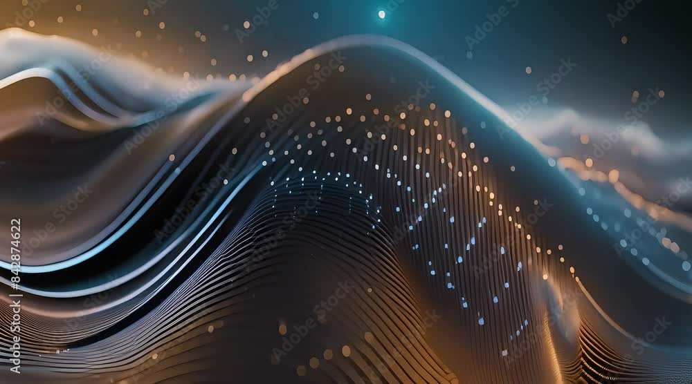 A digital painting of a sound wave A digital painting of a sound wave