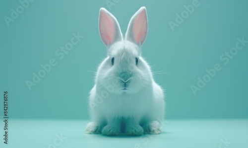 studio photos with decorative breeds of rabbits, commercial sale. photo