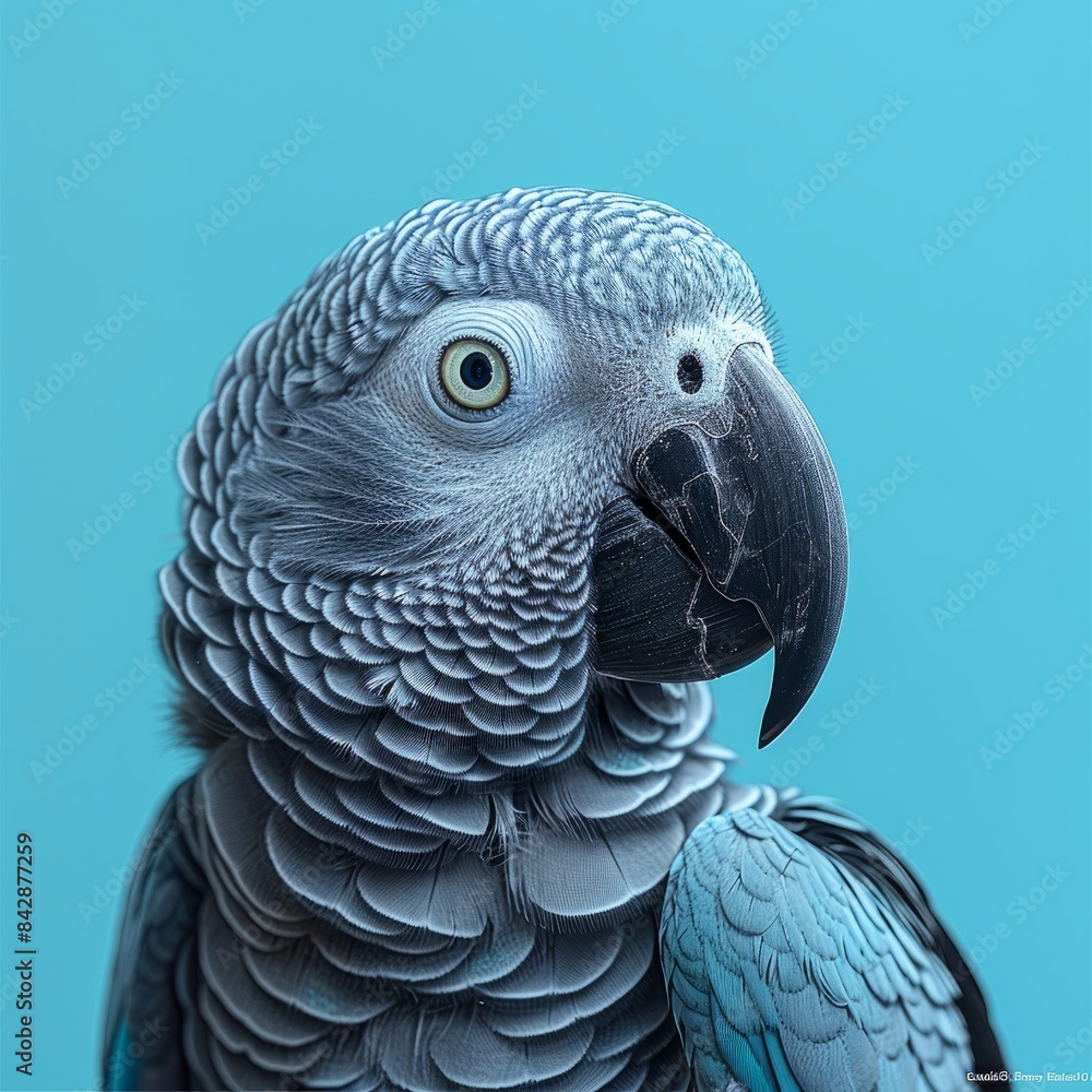 Fototapeta premium macaw parrot, cockatoo, Amazon, African, gray, commercial photo banner.