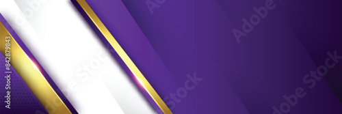Abstract Purple Golden Stripes Luxury Background
