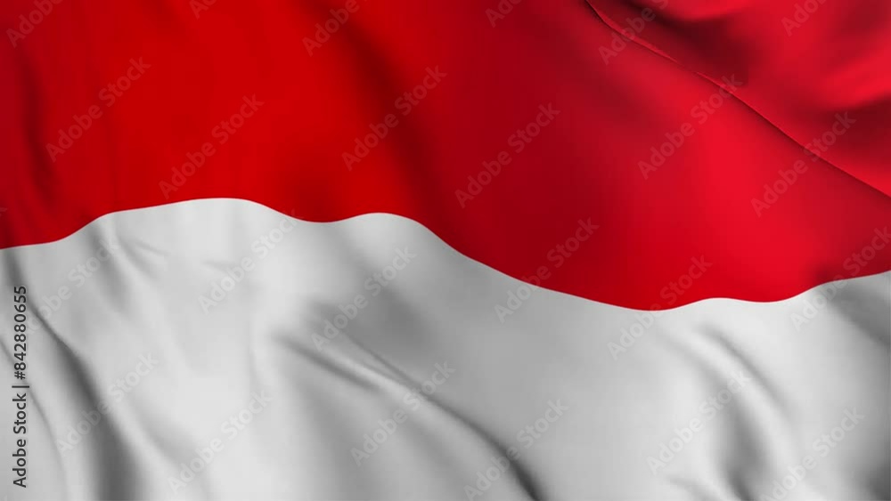 4k shiny indonesian waving flag red white 4k shiny indonesian waving flag red white