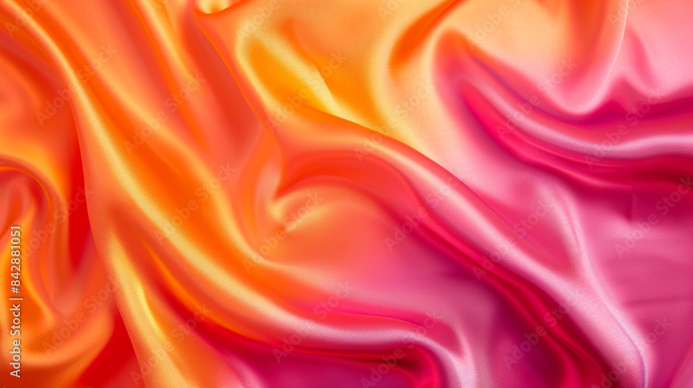 Fototapeta premium Orange and Magenta silk background