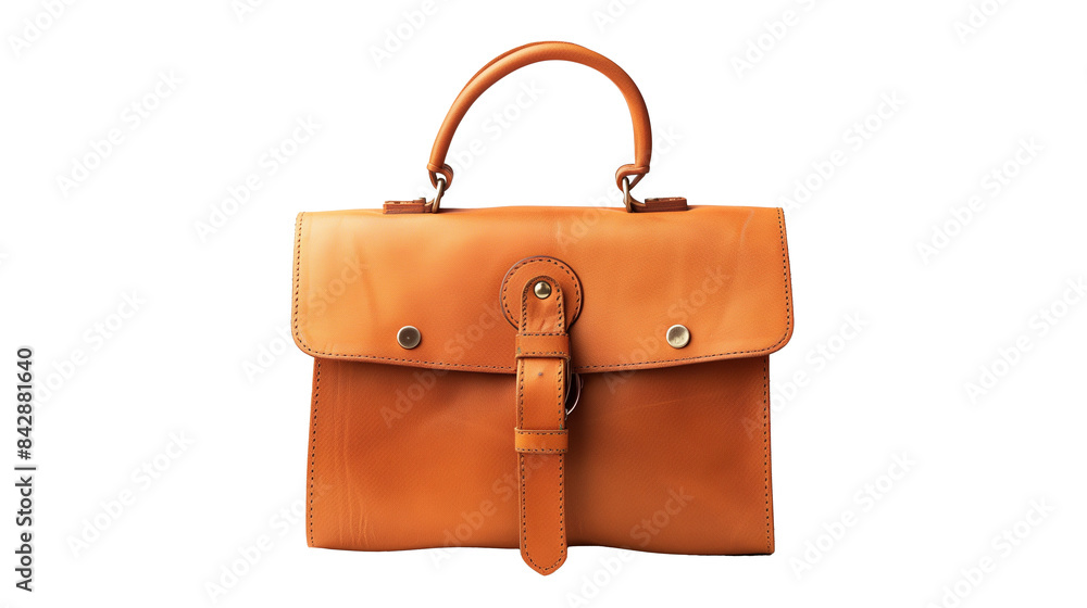 women hand bag made of leather isolated on transparent background, women's purse cut out women hand bag made of leather isolated on transparent background, women's purse cut out