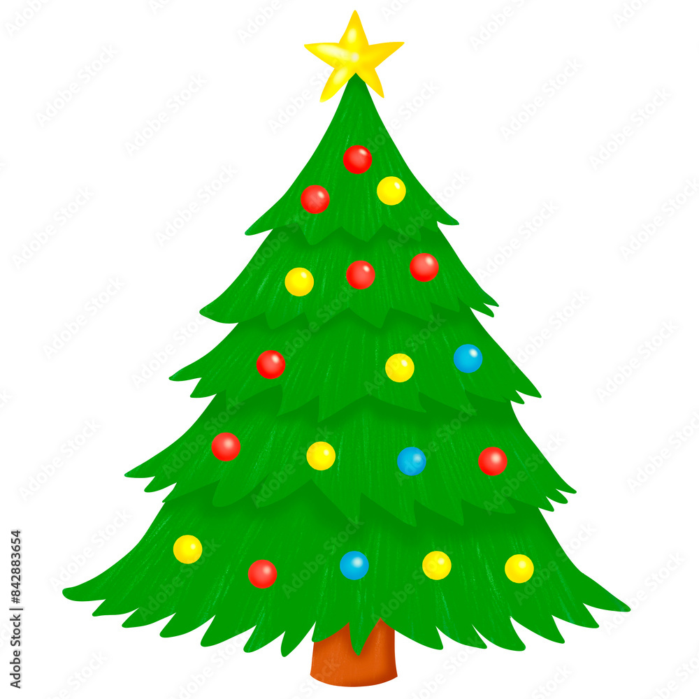 Fototapeta premium christmas tree illustration