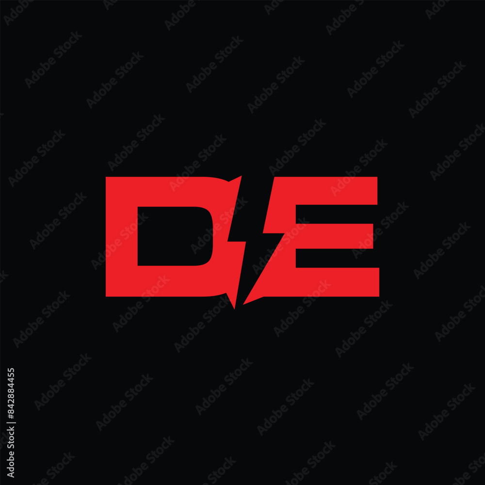 Obraz premium DE logo design. Initial letter DE logo design