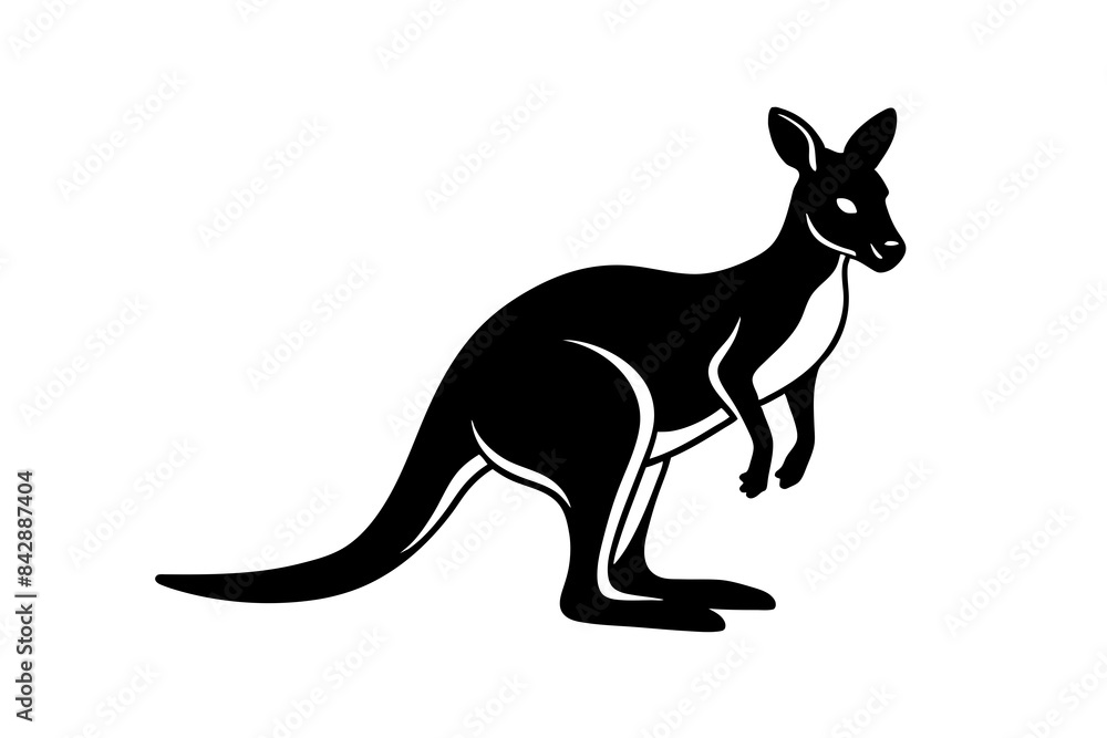 kangaroo silhouette vector illustration kangaroo silhouette vector illustration