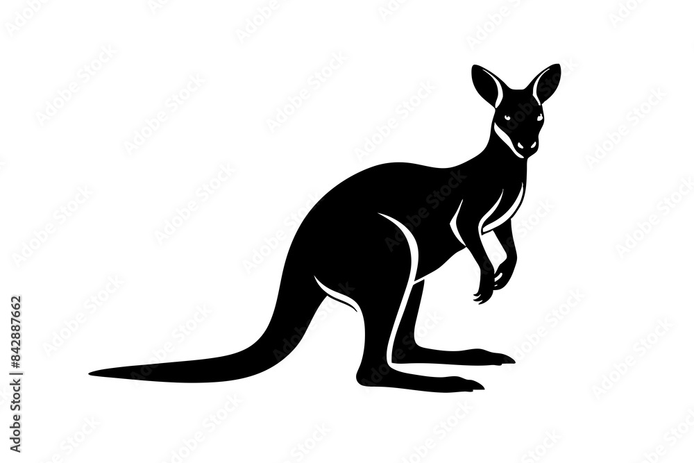 kangaroo silhouette vector illustration kangaroo silhouette vector illustration